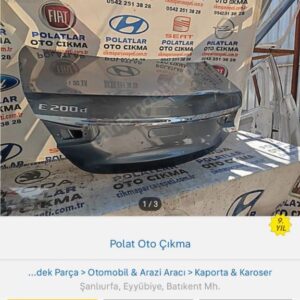 Mercedes E 200 Makyajlı Bagaj Kapağı Orijinal Füme