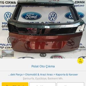 Peugeot 3008 Orijinal Çıkma Bagaj Kapağı